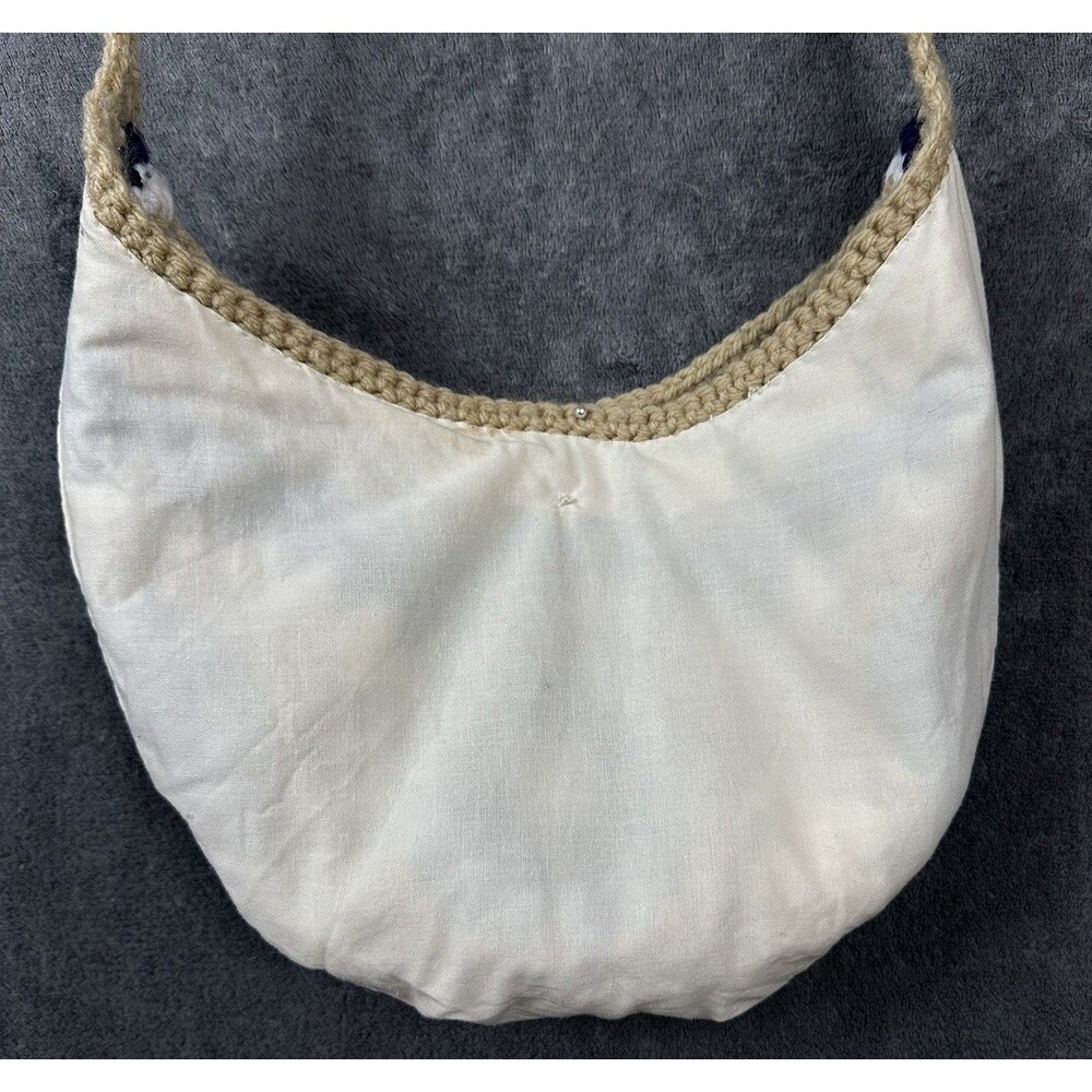 Crocheted Granny Square Purse Crossbody Bag Handbag Lined - BOHO/Vintage STYLE - Picture 6 of 9